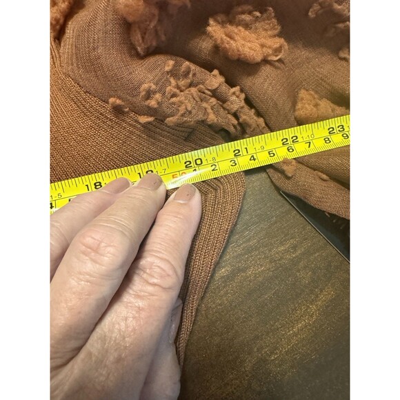 Almost Famous puff gauze sleeve sweater Mock Turtleneck M Bronze - Picture 7 of 12